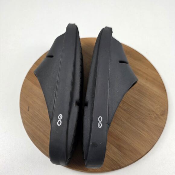 Oofos Ooahh Slide Sandals Mens Size 11 Black Recovery Slip On Womens 13 EU 44 - Picture 11 of 14
